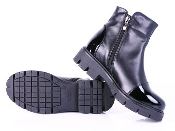 Ботинки Fashion Classic 1578 черн натуральный-лак