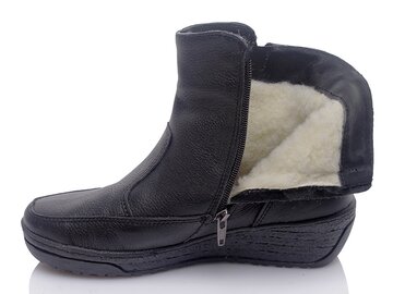 Ботинки Prime FY 17805 чорний шкіра зима