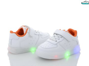 Кроссовки Clibee-Apawwa LQ62 white-orange LED