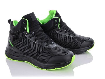 Ботинки Ok Shoes 1037 black-green